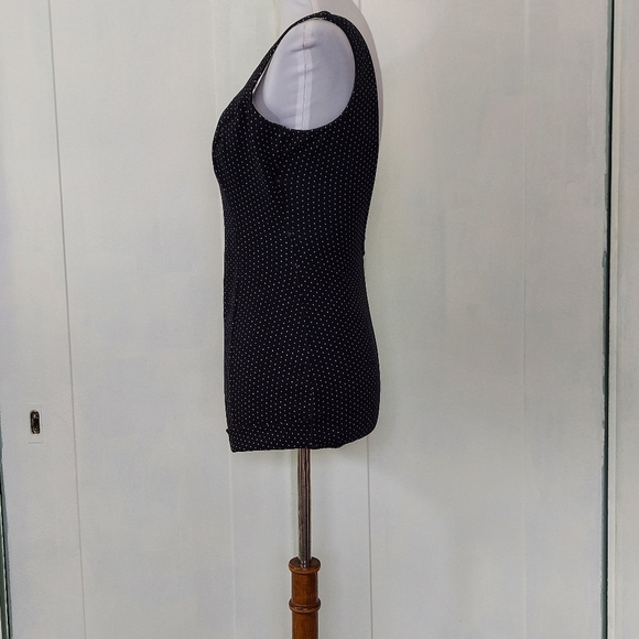 Vtg 40s‎ 50s Bradley Black White Polka Dot  Boy Leg Low Back One Piece Swimsuit - Picture 8 of 16